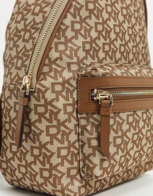 Dkny brown discount logo backpack