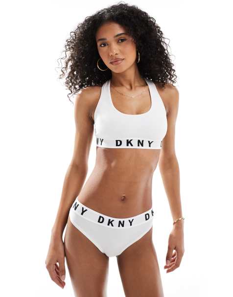 DKNY Bralette and Bikini brief in white - view 1