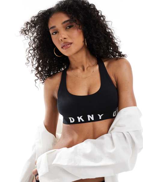 DKNY Bralette in black/ white logo - BLACK - view 1