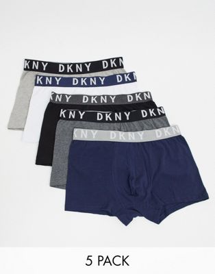 DKNY – Bunt gestreifte Unterhosen im 5er-Pack-Mehrfarbig