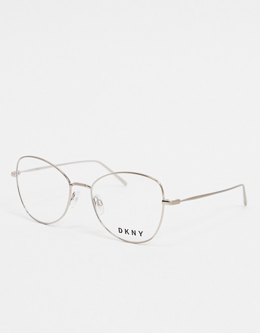 DKNY City Native round glasses with demo lens