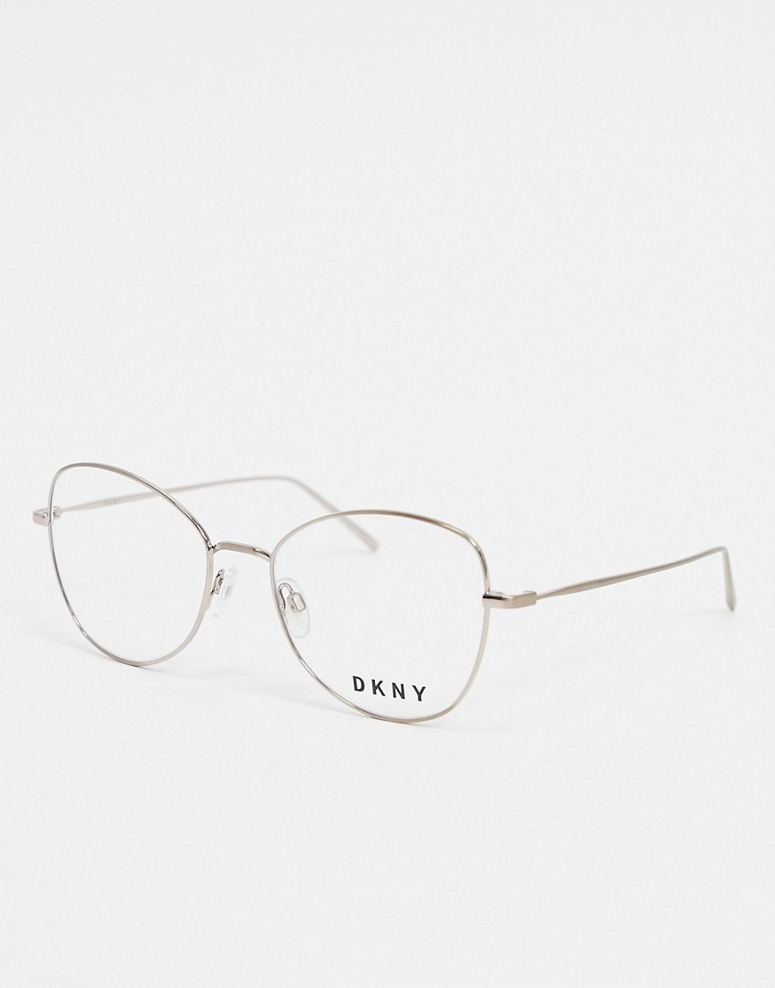 DKNY – City Native – Runda glasögon med glas utan styrka-Silver