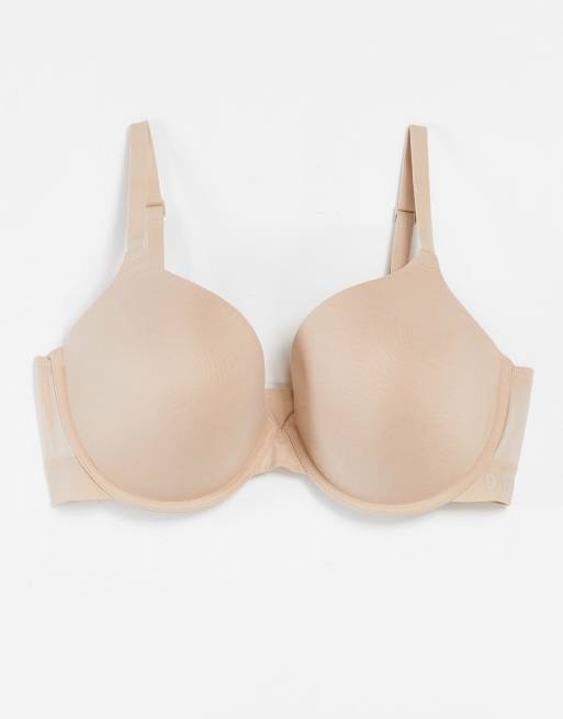 DKNY classic cotton custom lift bra in cashmere