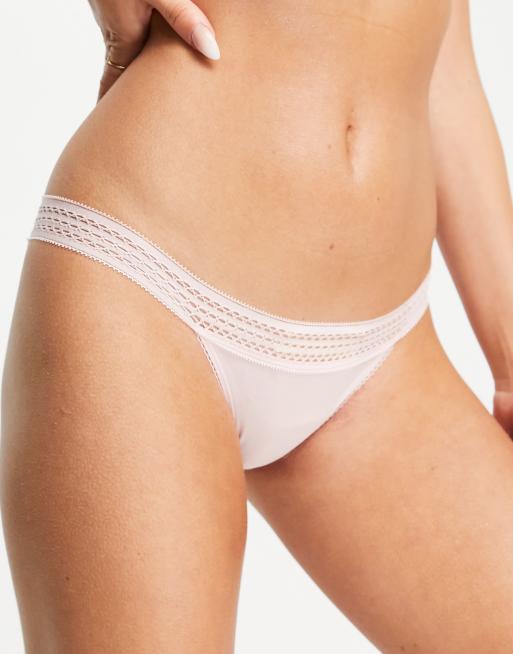 Classic Cotton Lace Trim Bikini Panty