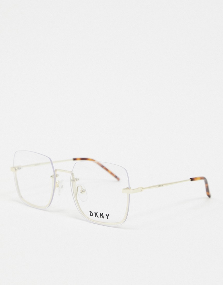 DKNY – Concrete Jungle – Fyrkantiga solglasögon med glas utan styrka-Guld