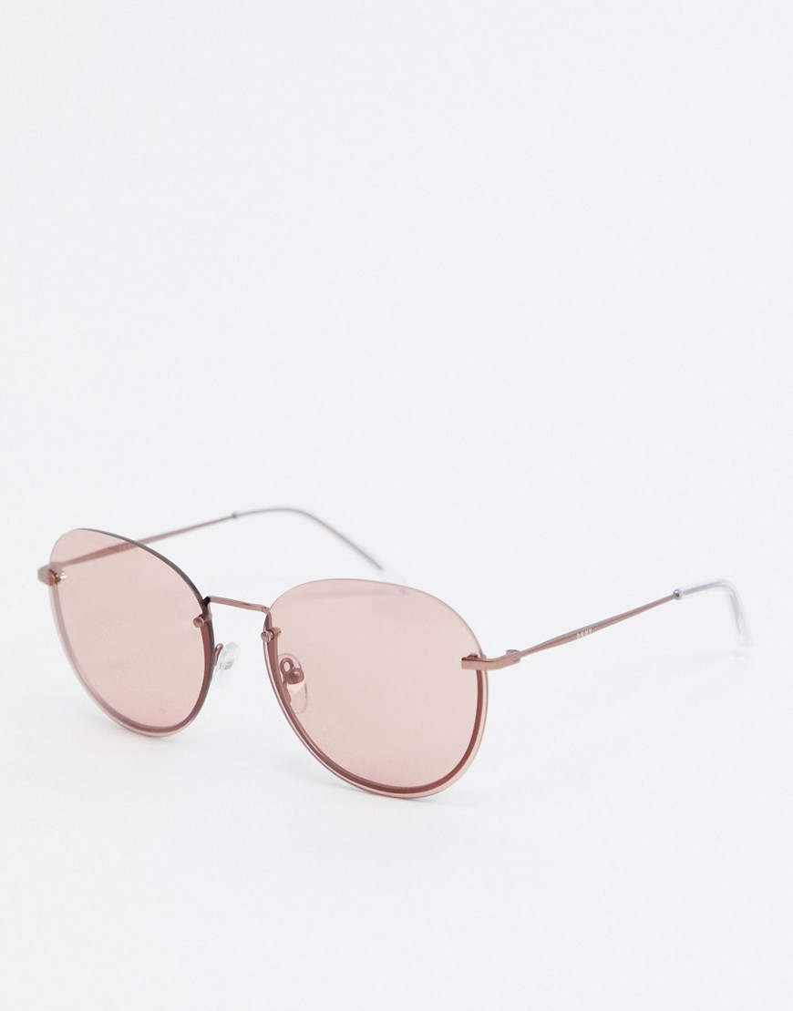 DKNY Concrete Jungle round sunglasses-Pink