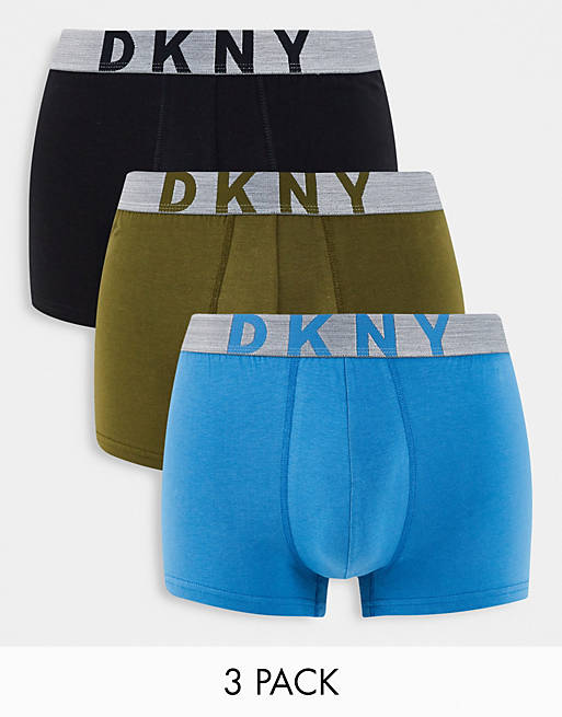 DKNY Cullman 3 pack boxers in khaki