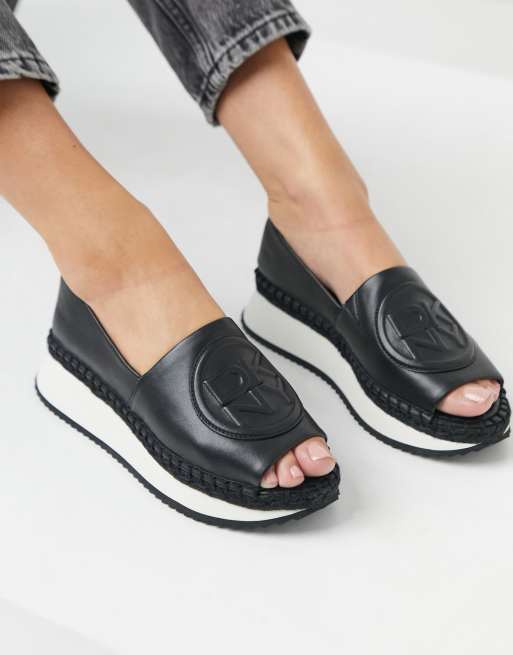 Dkny Czarne Espadryle Na Koturnie Asos