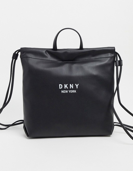 DKNY drawstring backpack in black