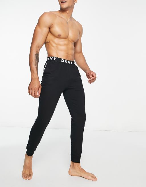 DKNY Eagles lounge pant with logo waistband in black ASOS