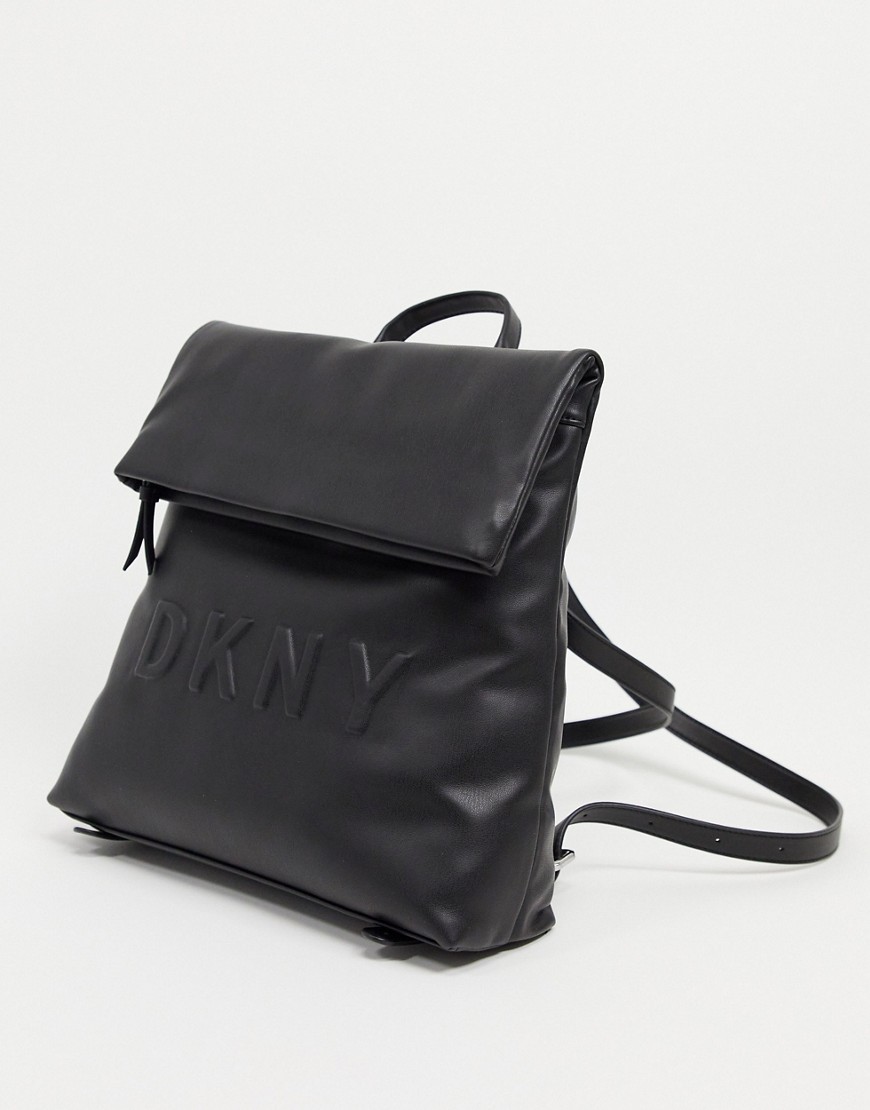 DKNY embossed logo backpack in black