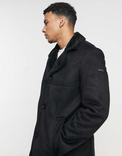 Dkny shearling outlet coat