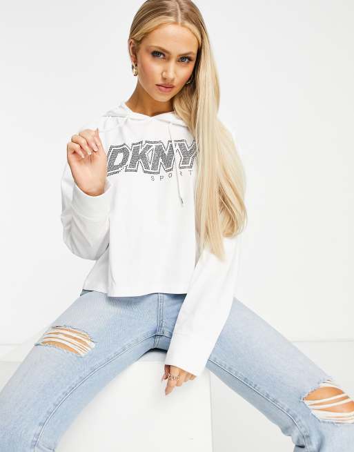 Dkny store white hoodie