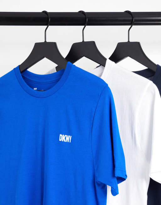 DKNY - Giants - Set van 3 T-shirts in marineblauw, blauw en wit, 2 van 4