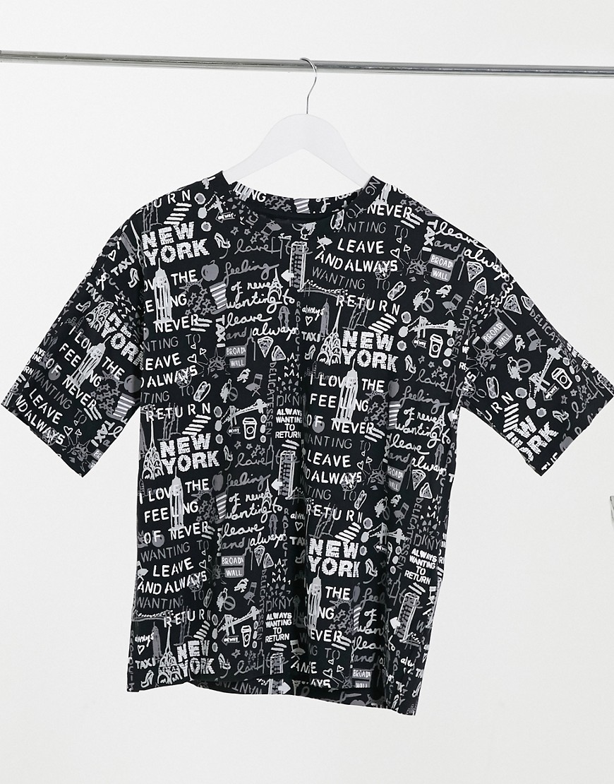 DKNY Graffiti print T-shirt in Black