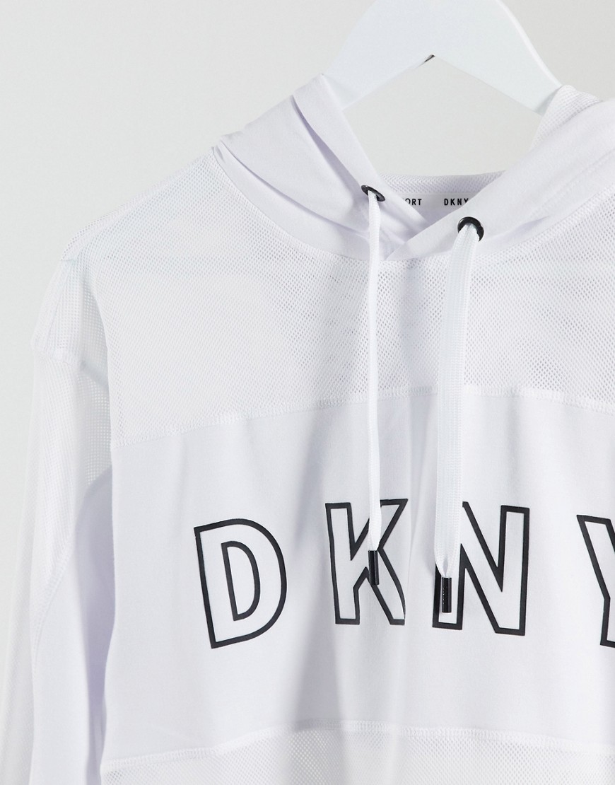 DKNY - Hoodie met vlakken van mesh-Multi