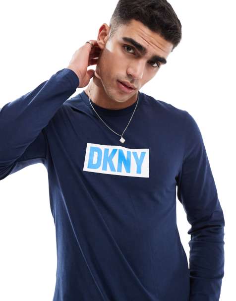 DKNY Icemen long sleeve top in navy - view 1