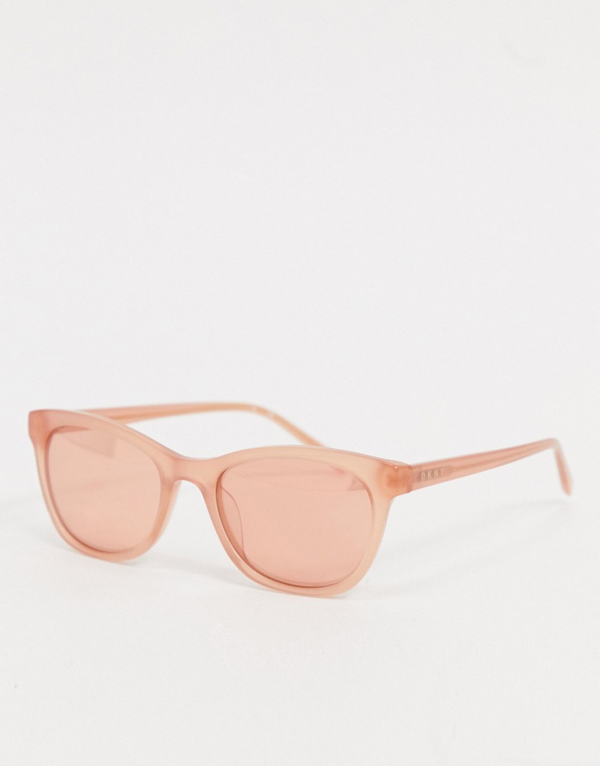DKNY In Motion round sunglasses in pink