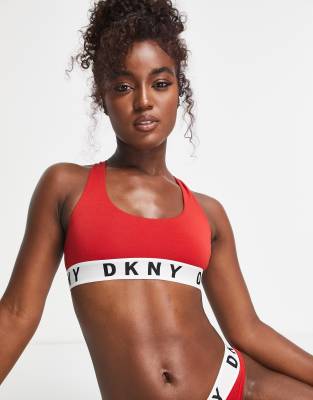 DKNY Intimates boyfriend collection racerback bra in brick - ASOS Price Checker