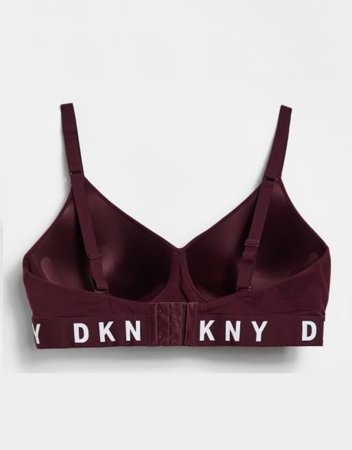 DKNY - Intimates - Cozy Boyfriend - Bøjlefri pushup-BH i lilla og hvid, 2 af 4