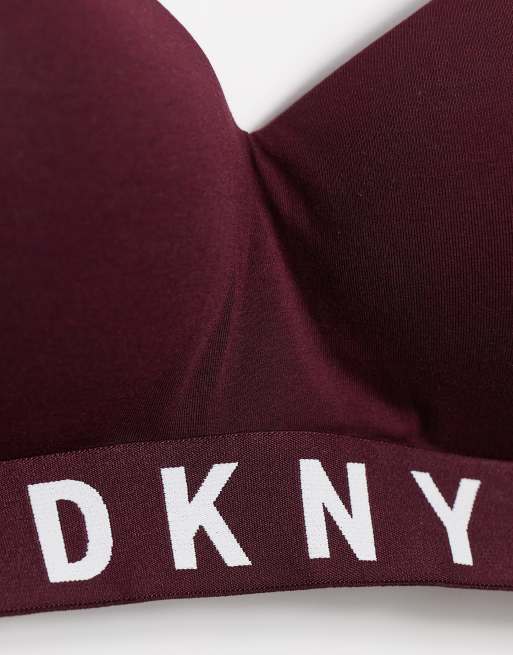 DKNY - Intimates - Cozy Boyfriend - Bøjlefri pushup-BH i lilla og hvid, 4 af 4