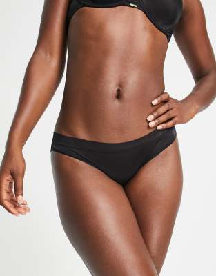 DKNY Intimates glisten and gloss brief in dark black - ASOS Price Checker