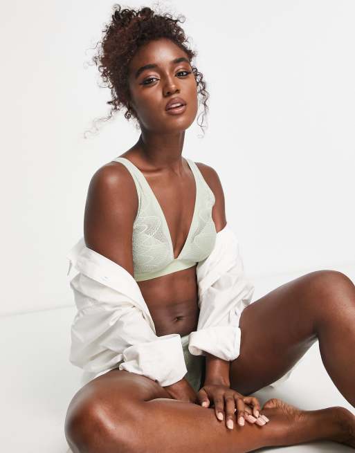 DKNY - Intimates - Lace Comfort - Draadloze bh in woestijn saliegroen, 2 van 4