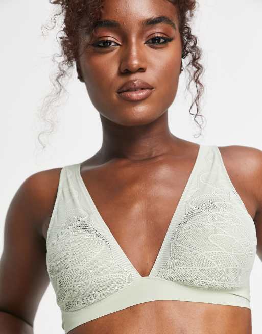 DKNY - Intimates - Lace Comfort - Draadloze bh in woestijn saliegroen, 3 van 4