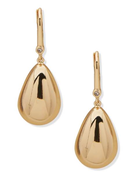 DKNY Jewellery Gold tone teardrop drop earrings in gold - view 1