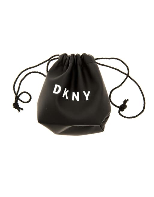 DKNY Jewellery Silver tone pavé disc stud earrings in silver, 3 of 3
