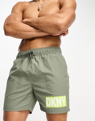 DKNY Kos swim short in military green