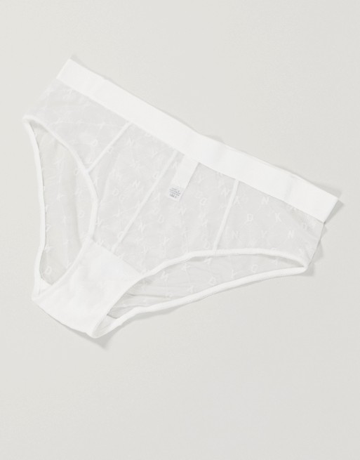DKNY lace briefs in white