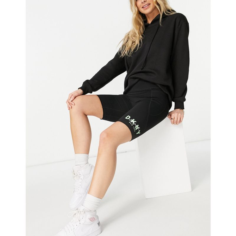 jmupC Pantaloncini DKNY - Leggings corti a vita alta con logo, colore nero