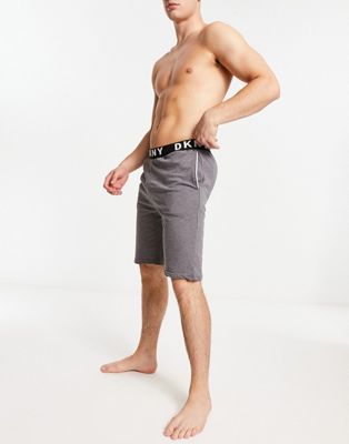 DKNY Lions lounge short in charcoal marl