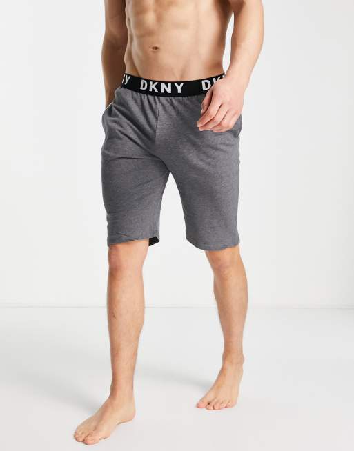 DKNY – Lions – Lounge-Shorts in meliertem Anthrazit