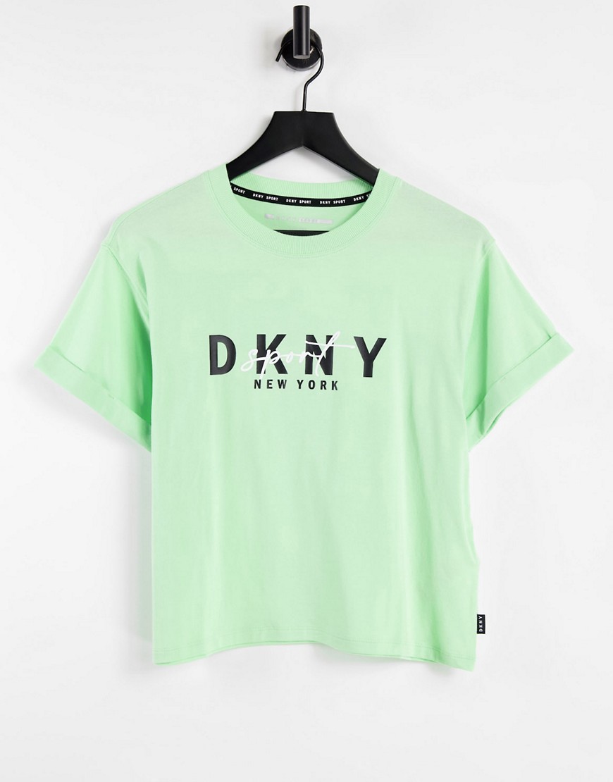 DKNY logo t-shirt in spearmint-Green