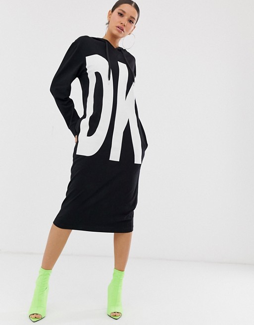 DKNY long sleeve hoodie dress