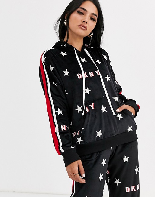 DKNY longsleeve star hoodie in black