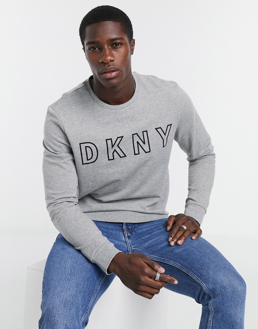 DKNY - Lounge T-shirt in gemêleerd grijs