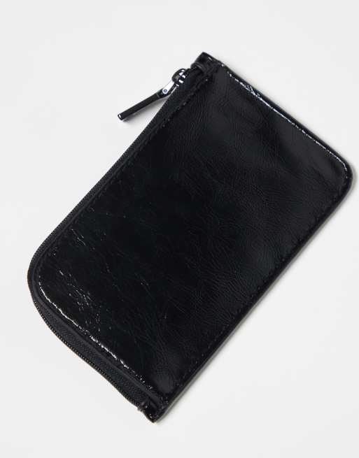 DKNY – Lumen – Zapinane na zamek czarne etui na karty, 3 z 4
