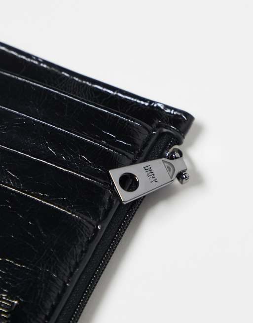 DKNY – Lumen – Zapinane na zamek czarne etui na karty, 4 z 4