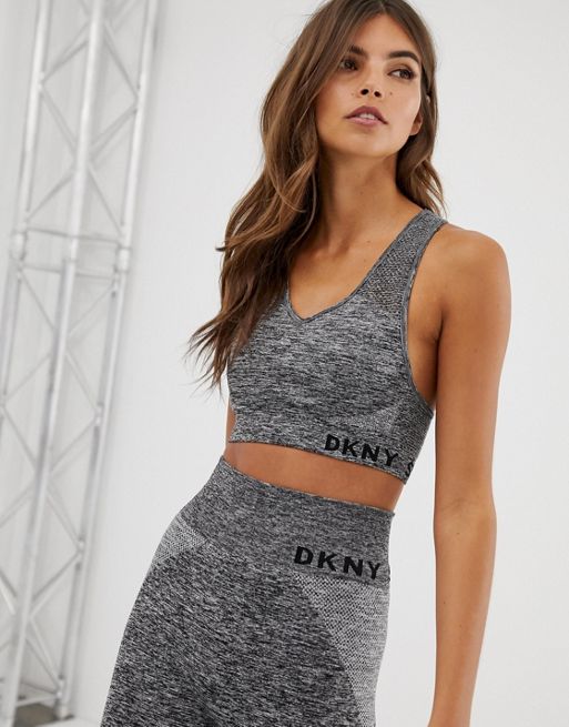 DKNY seamless bra top with mesh back