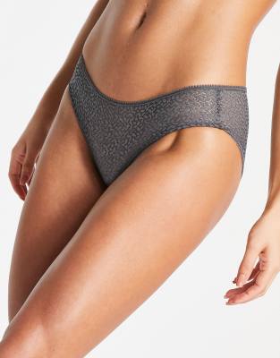 DKNY DKNY modern lace hipster briefs in graphite-Grey