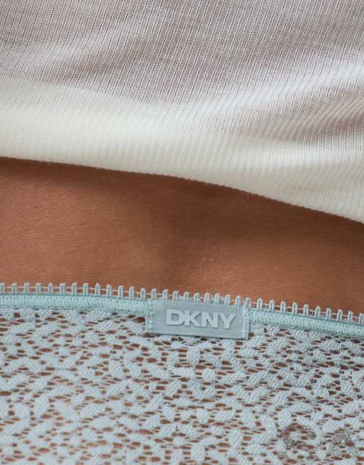 DKNY Modern lace trim hipster in light blue, 5 of 5