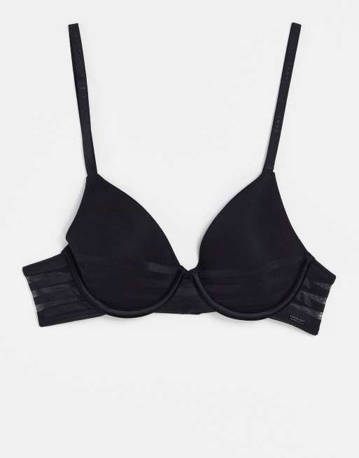 DKNY modern lines t shirt bra in black