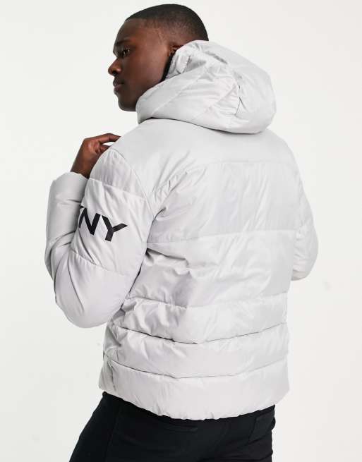 Dkny reflective puffer on sale jacket