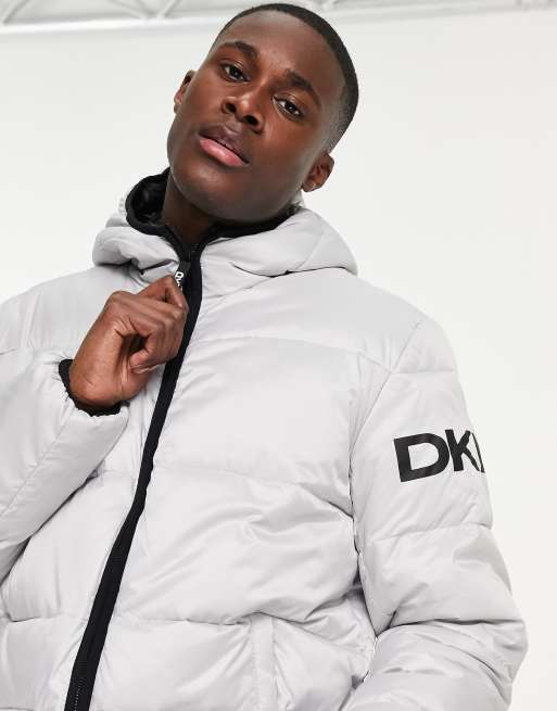 Hooded reflective store puffer jacket