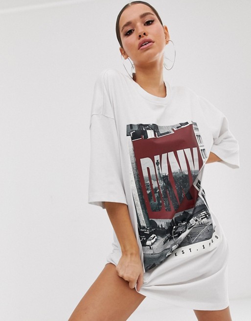DKNY oversized t-shirt dress with New York print
