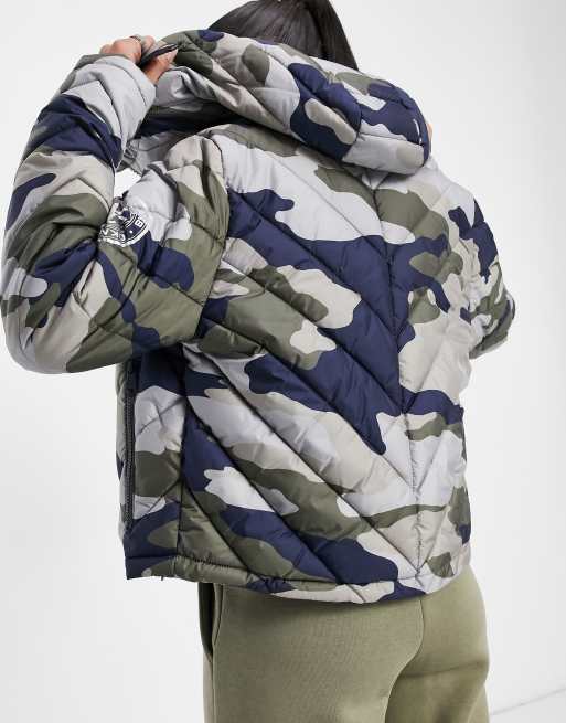 Dkny camo best sale puffer coat