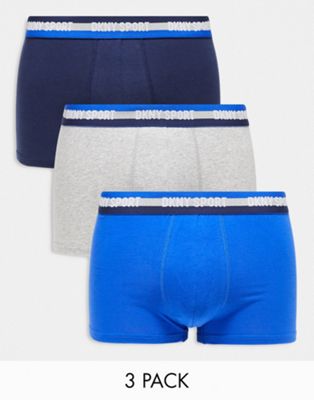 DKNY Phoenix 3 pack trunks in blue and grey